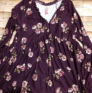 3/$10 No Boundaries Floral Bell Sleeve Top